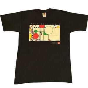 Vintage 90s Frank Lloyd Wright 1993 Window Art Single Stitch Shirt Adult Large